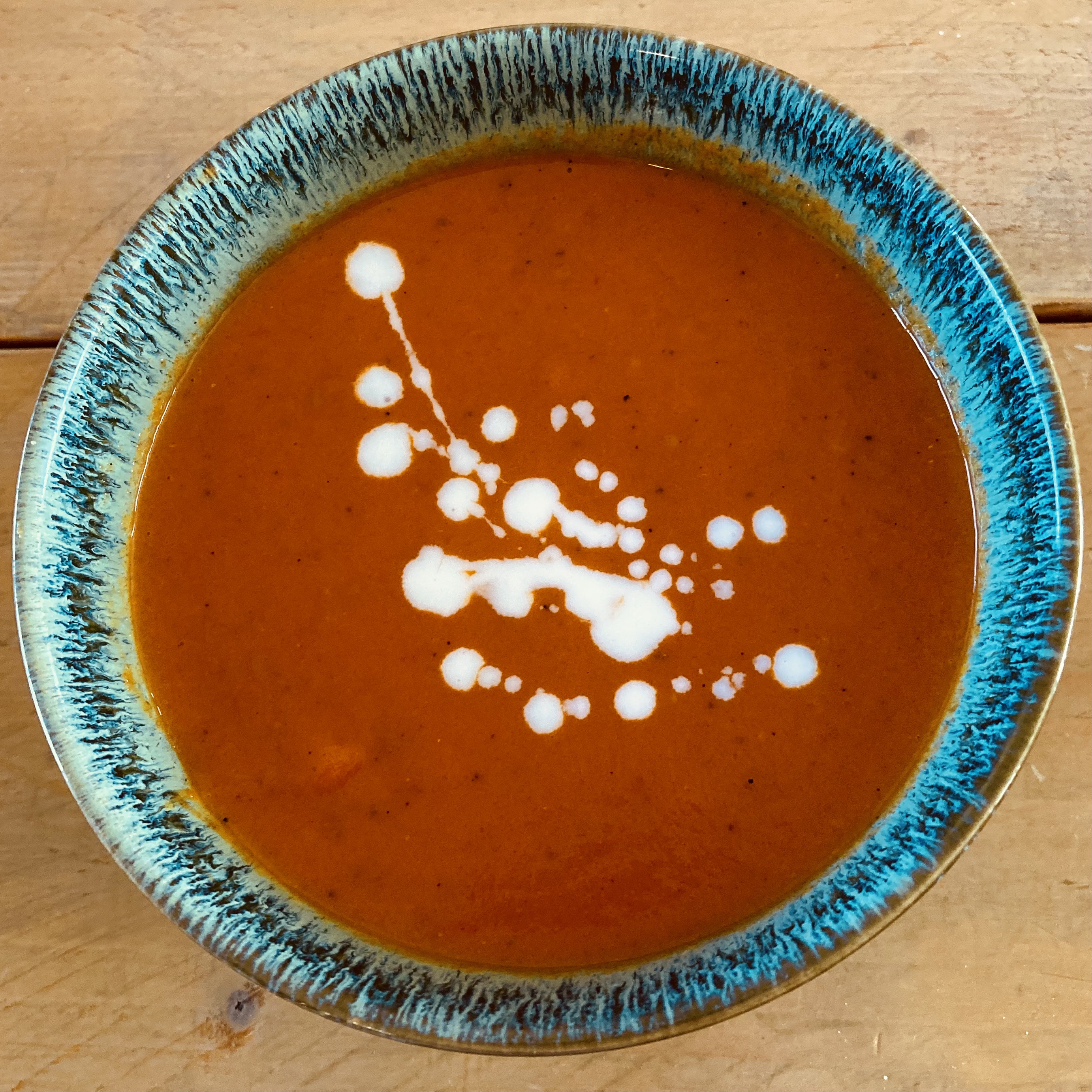 Gegrilde paprika kokos soep