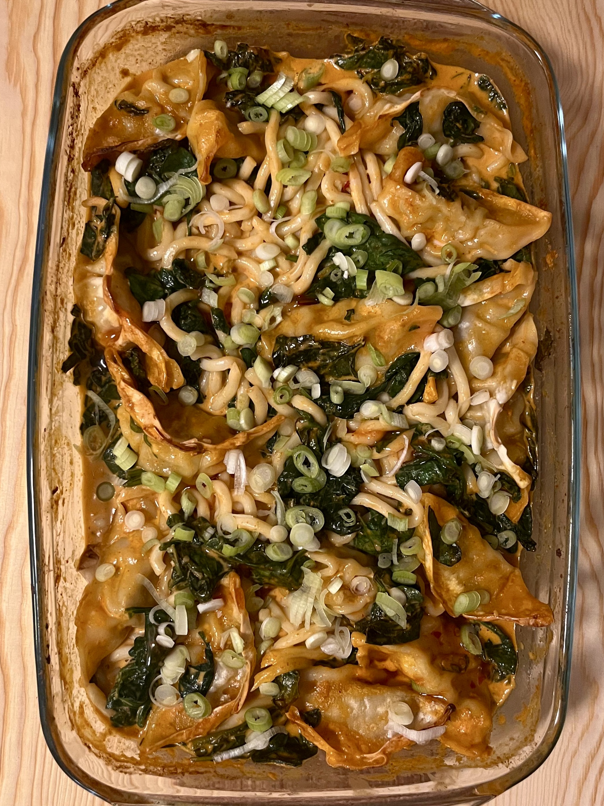 Gyoza’s in Rode Curry (Dumpling Bake)